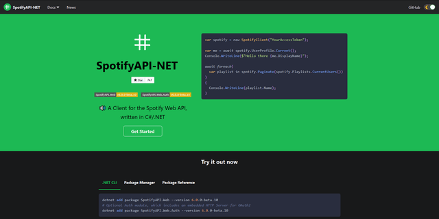 SpotifyAPI-NET